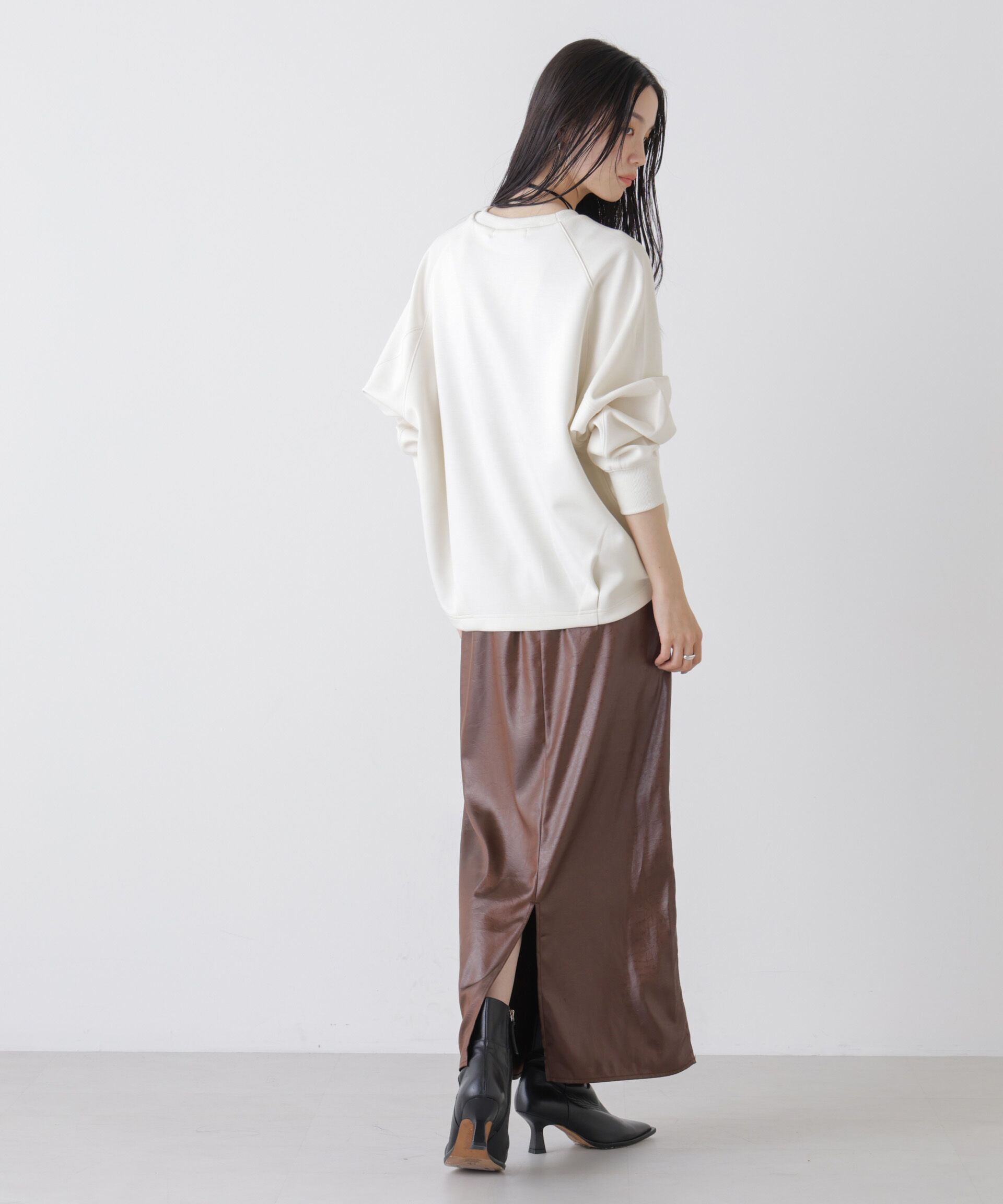 nano･universe「ソフトダンボールドルマンコクーンシルエットプルオーバー」|Tシャツ・カットソー|