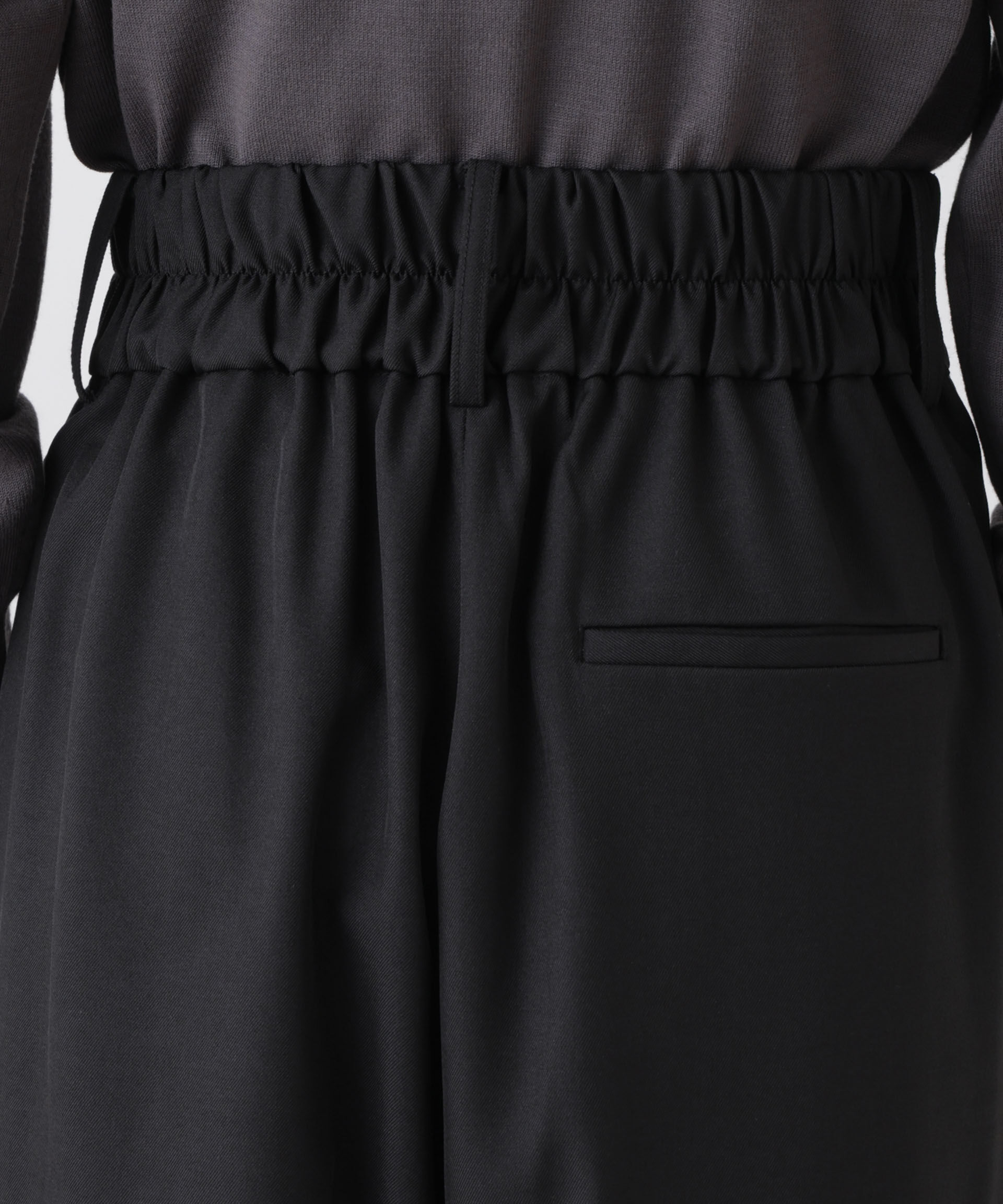 nano･universe「ハイウエストツータックワイドパンツ」|チノ|