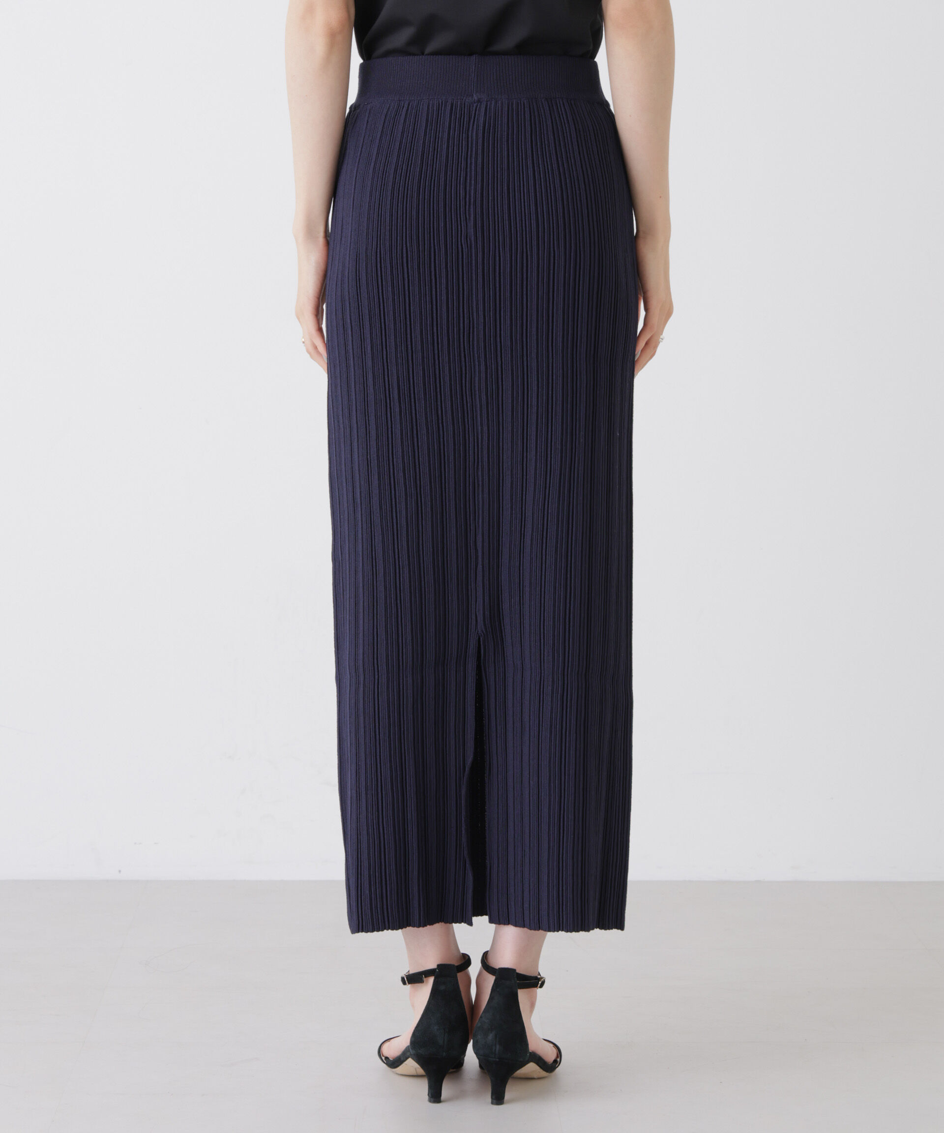 nano･universe「プリーツニットナロースカート(セットアップ可)」|スカート|