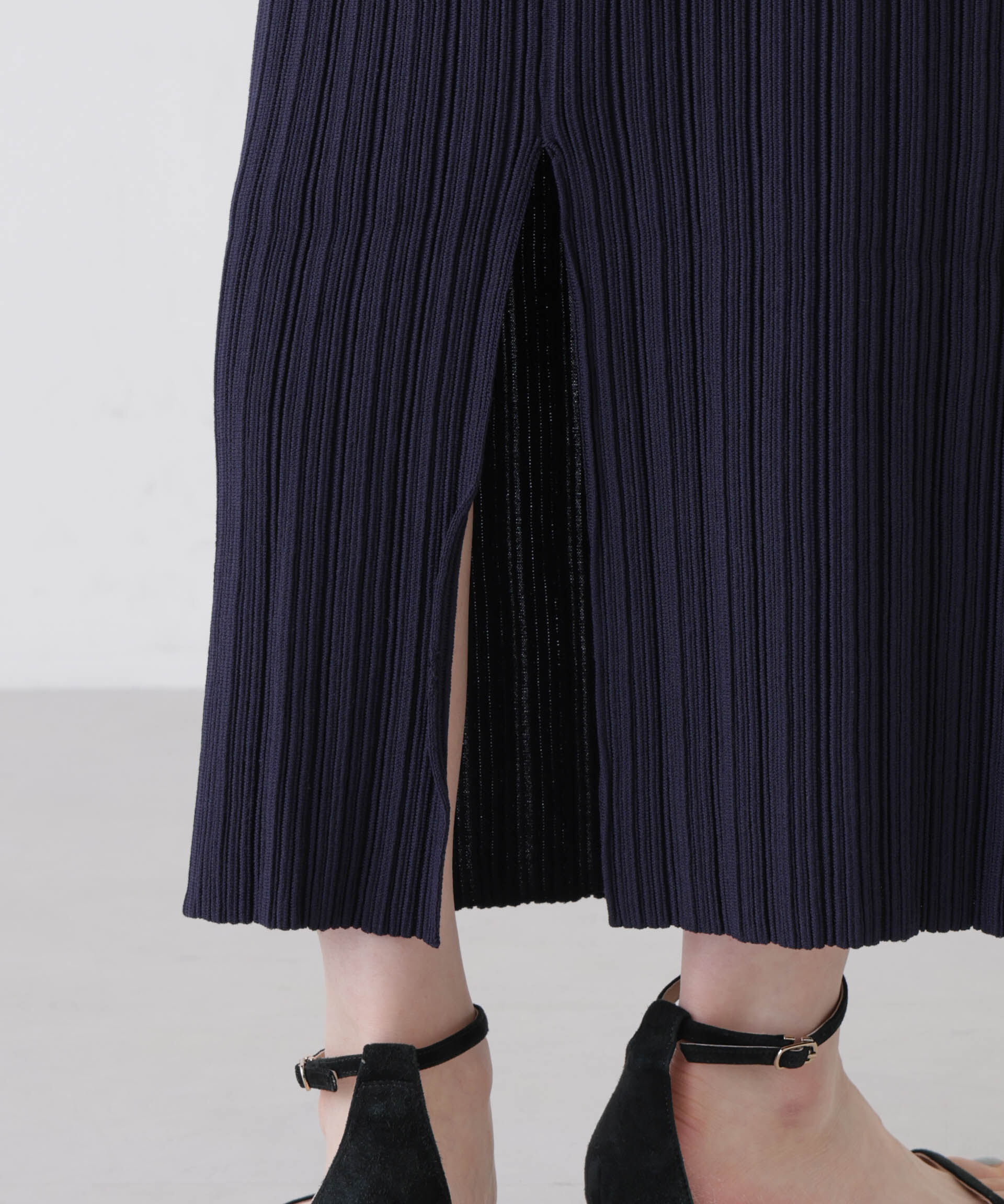 nano･universe「プリーツニットナロースカート(セットアップ可)」|スカート|