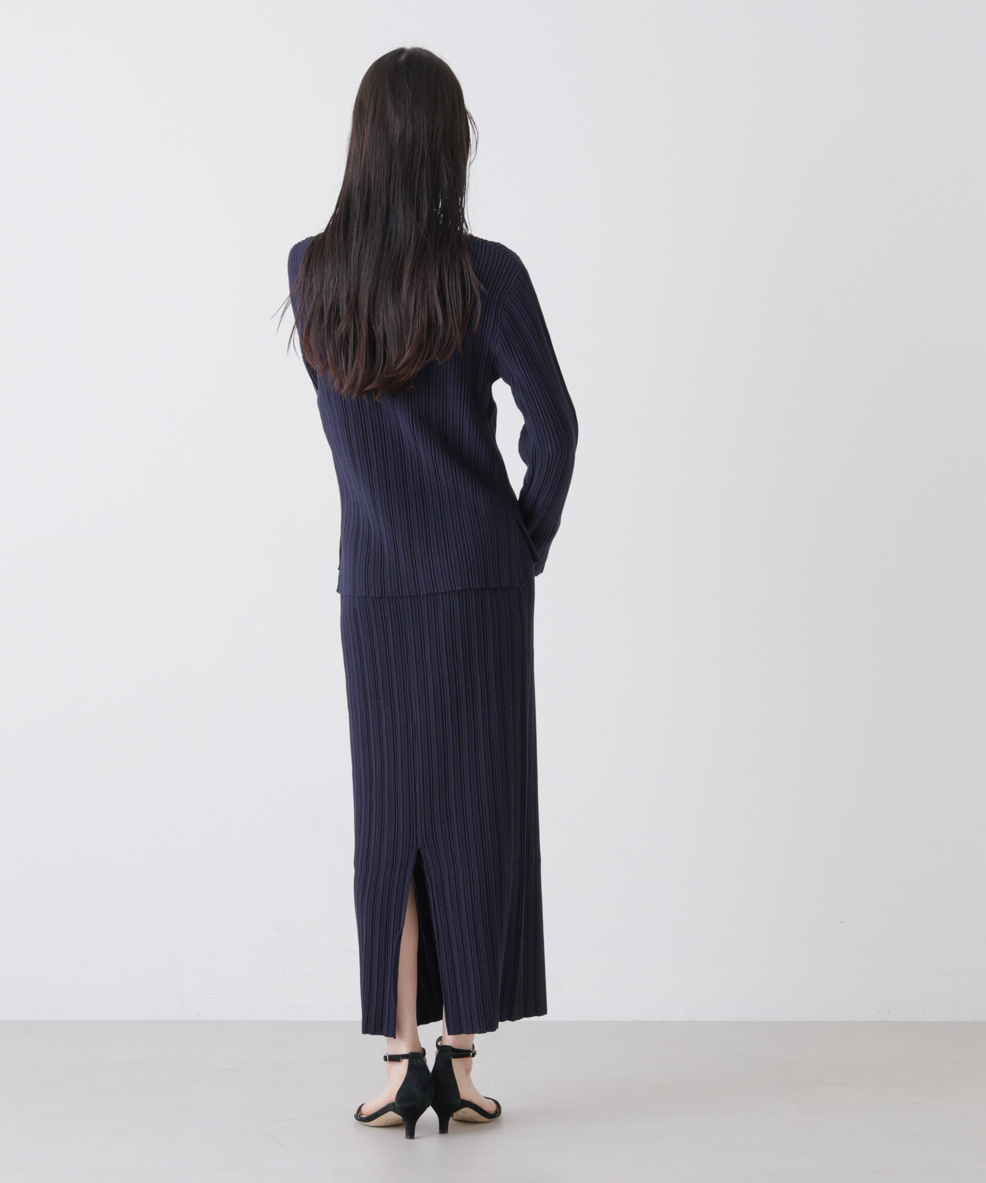 nano･universe「プリーツニットナロースカート(セットアップ可)」|スカート|