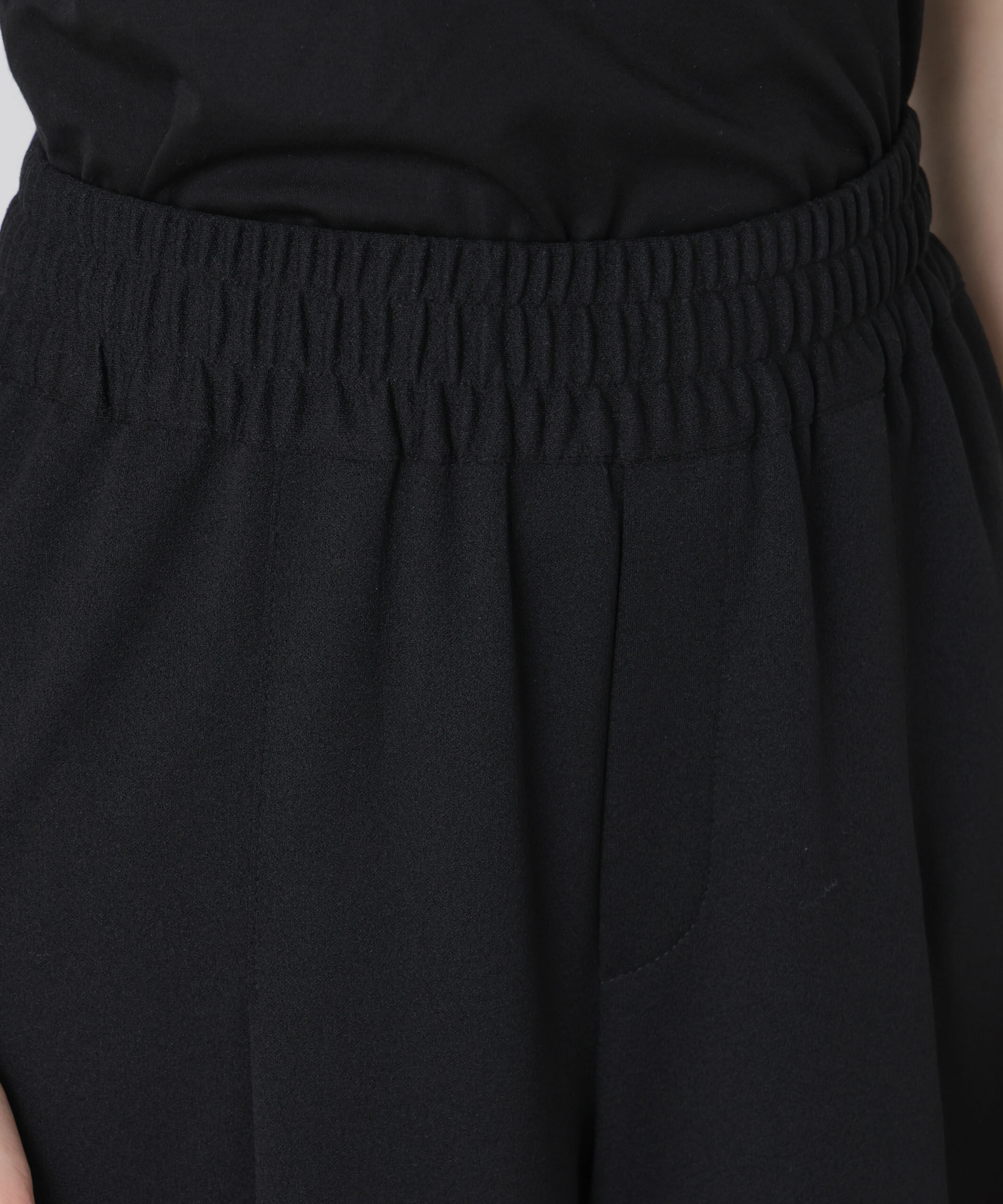 nano･universe「タックワイドカットジョーゼットパンツ」|チノ|