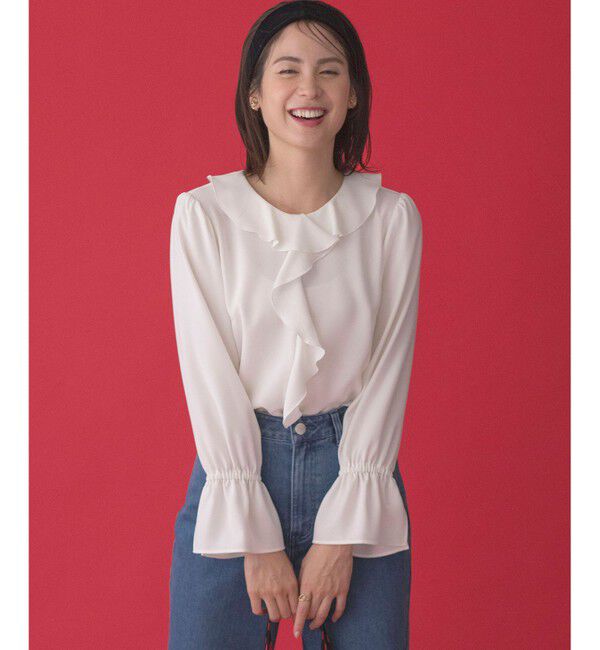 組曲「ラッフルデシン ブラウス」|シャツ・ブラウス|アイボリー系