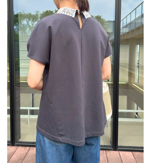 組曲「【2WAY】レース襟フレンチテリー カットソー」|Tシャツ・カットソー|