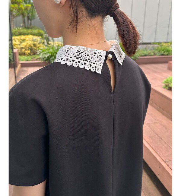 組曲「【2WAY】レース襟フレンチテリー カットソー」|Tシャツ・カットソー|