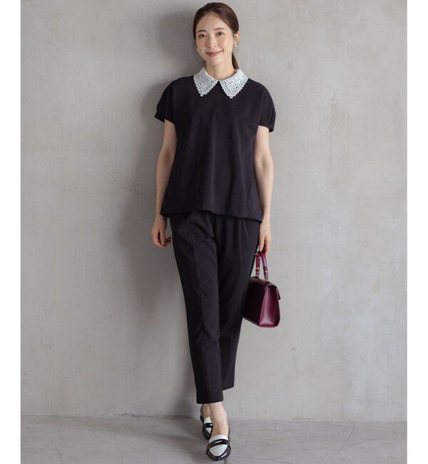 組曲「【2WAY】レース襟フレンチテリー カットソー」|Tシャツ・カットソー|