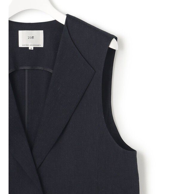 23区「【CLASSY.6月号掲載】リネンレーヨンストレッチ  ロング ジレ」|その他|