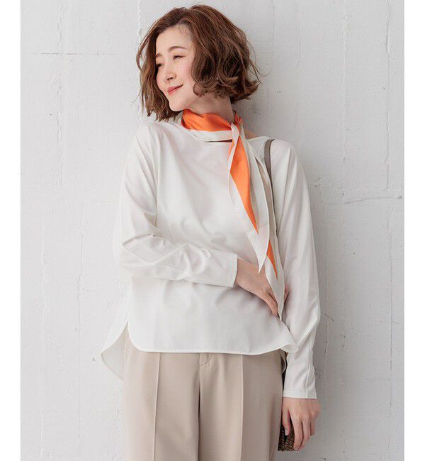 23区「【Oggi4月号掲載/洗える】ミニマルディテールプルオーバー カットソー」|Tシャツ・カットソー|ホワイト系