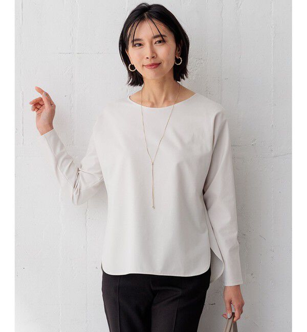 23区「【Oggi4月号掲載/洗える】ミニマルディテールプルオーバー カットソー」|Tシャツ・カットソー|ベージュ系