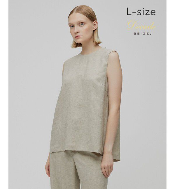 BEIGE,「【L-size】CAROLE / クルーネックブラウス」|シャツ・ブラウス|Sand&times;Slate