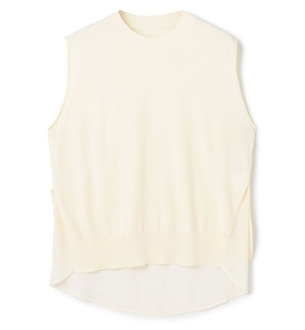 BEIGE,「【洗える】VALOIS / バックシフォンレーヤードニット」|ニット・セーター|