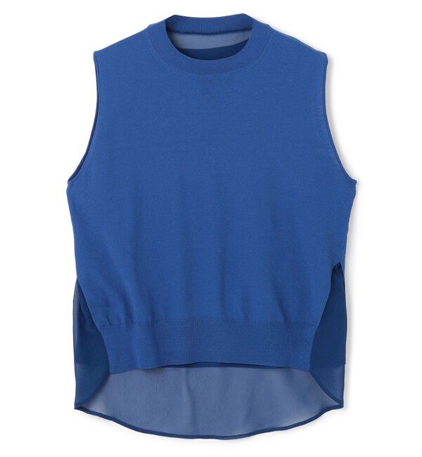 BEIGE,「【洗える】VALOIS / バックシフォンレーヤードニット」|ニット・セーター|