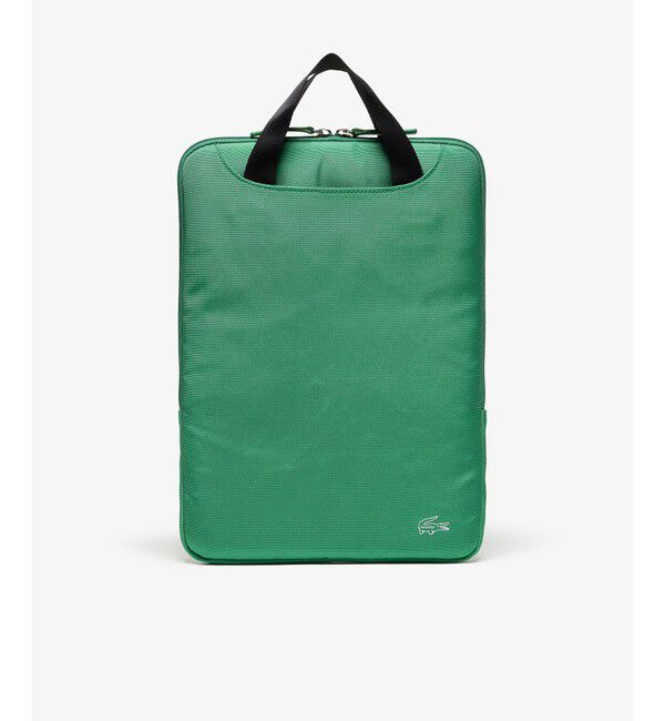 LACOSTE「ソリッドナイロン PCケース」|モバイルケース|グリーン