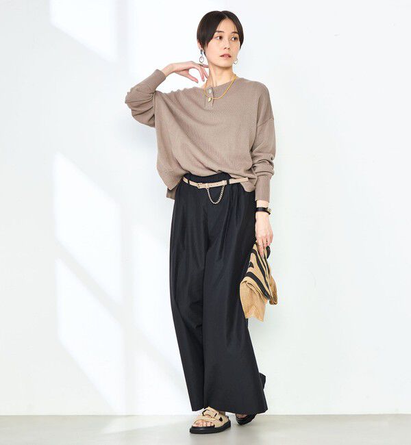 NOLLEY'S「ウォッシャブルエクセルテックタンブラー2タックワイドパンツ」|その他|