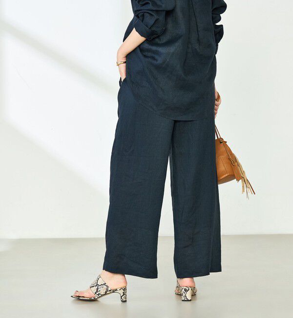 NOLLEY'S「【WEB STAFF恵☆別注カラーあり】《セットアップ対応》リネンセミワイドパンツ」|その他|