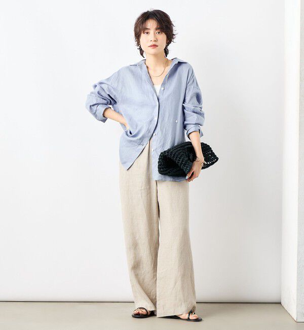 NOLLEY'S「【WEB STAFF恵☆別注カラーあり】《セットアップ対応》リネンセミワイドパンツ」|その他|