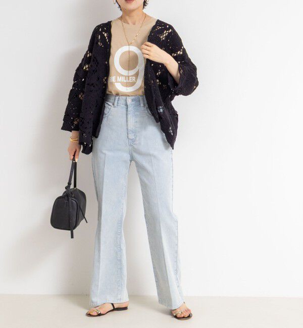 Rie Miller「《手洗い可能》レース刺繍7分袖ボレロ」|カーディガン|