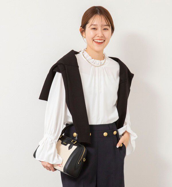 NOLLEY'S「ウォッシャブル襟フリルプルオーバーブラウス」|シャツ・ブラウス|