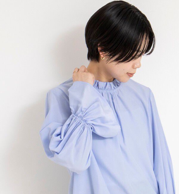 NOLLEY'S「ウォッシャブル襟フリルプルオーバーブラウス」|シャツ・ブラウス|