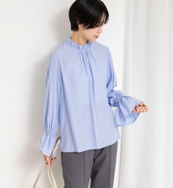 NOLLEY'S「ウォッシャブル襟フリルプルオーバーブラウス」|シャツ・ブラウス|
