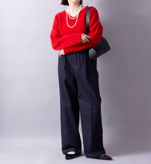 fredy emue「CASHMILE WOOL Vネックプルオーバー（ブローチ付き）」|ニット・セーター|