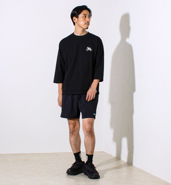 GLOSTER「【GLOSTER/グロスター】デジブル 七分袖Tシャツ ドット刺繍」|Tシャツ・カットソー|