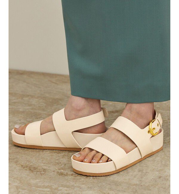 ROPE「スプリットレザーフットベッドサンダル」|サンダル|ベージュ(27)