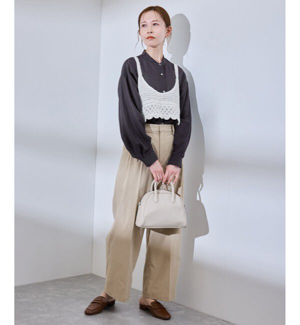 Rope&rsquo;Picnic「着丈が選べるバンドカラー無地シアーシャツ」|シャツ・ブラウス|