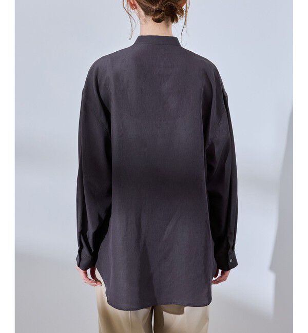 Rope&rsquo;Picnic「着丈が選べるバンドカラー無地シアーシャツ」|シャツ・ブラウス|