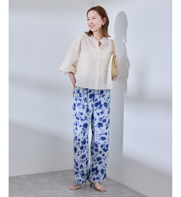 Rope&rsquo;Picnic「着丈が選べるバンドカラー無地シアーシャツ」|シャツ・ブラウス|