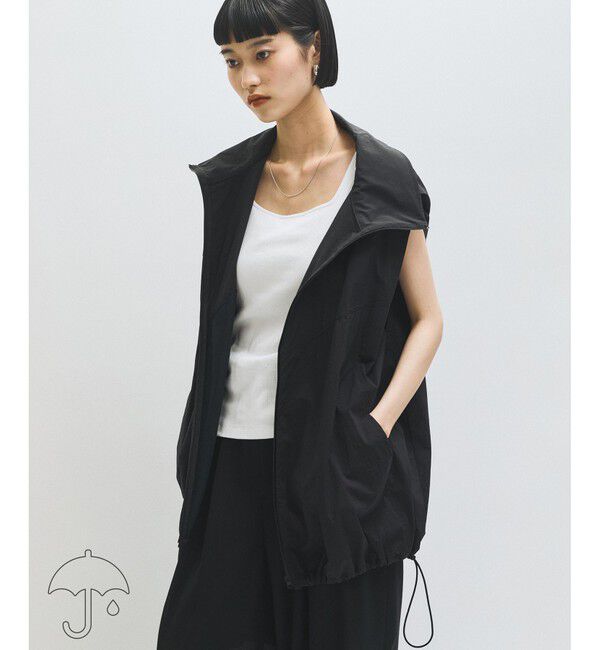 ADAM ET ROPE'「【撥水】ショルダータックシアーブルゾン」|ブルゾン・スタジャン|ブラック(01)