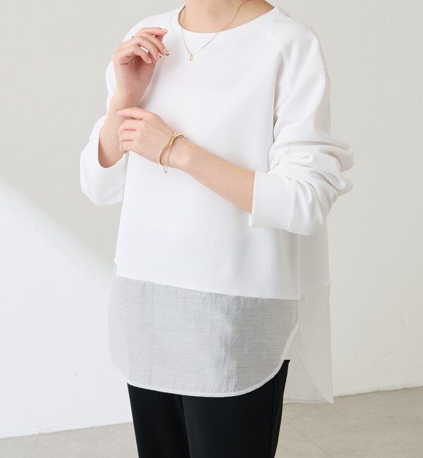  「ジョーゼットロンTEE」|Tシャツ・カットソー|ホワイト