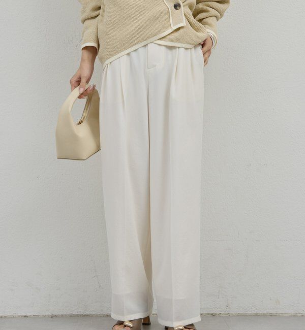  「【ガランテの定番】ライトジャージーワイドパンツ」|チノ|
