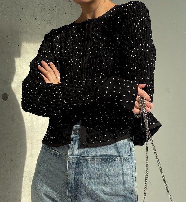  「ドットシャーリングブラウス」|シャツ・ブラウス|