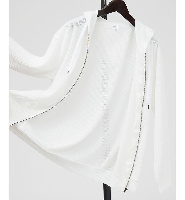 ABAHOUSE「ブロック柄メッシュ　ダブル ジップパーカー / シアーストレッチ」|パーカー|