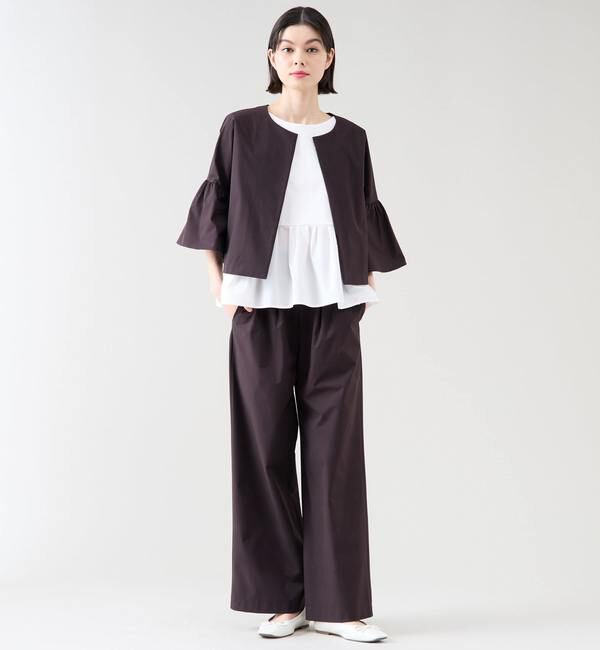 TIARA「《定番》タックワイドストレートパンツ（セットアップ可）」|その他|