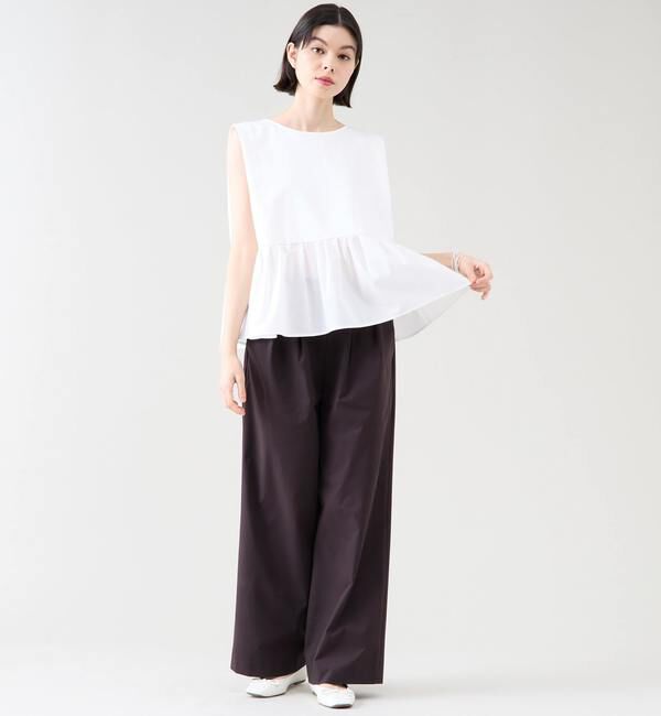 TIARA「《定番》タックワイドストレートパンツ（セットアップ可）」|その他|
