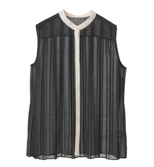 TIARA「バイカラープリーツトップス」|シャツ・ブラウス|