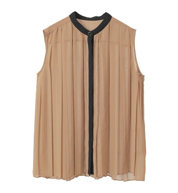 TIARA「バイカラープリーツトップス」|シャツ・ブラウス|