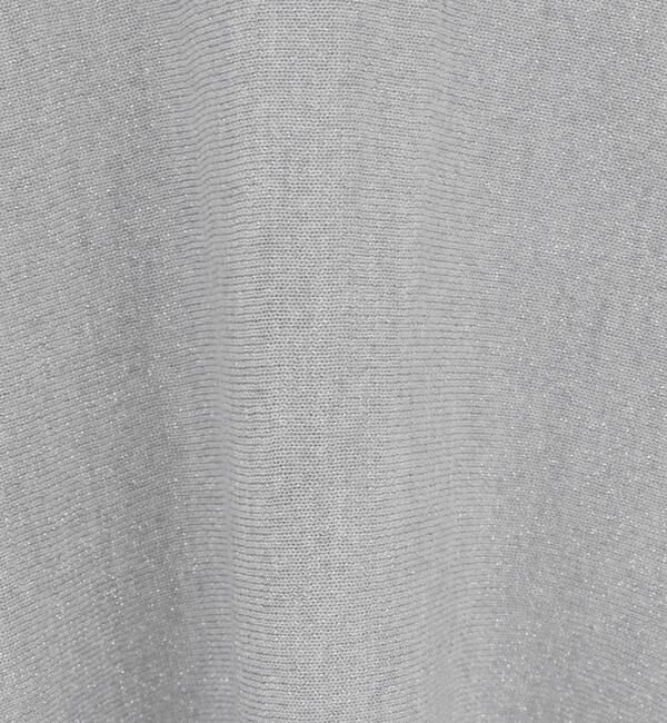 Liesse「【定番】ラメ混前後V袖リブオーバーニット」|ニット・セーター|