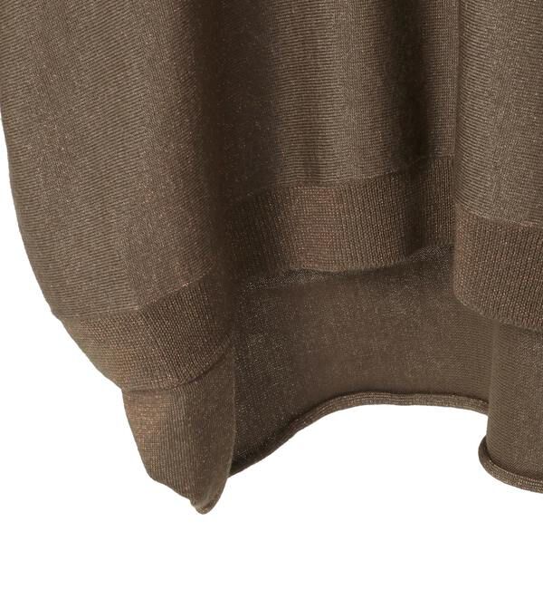 Liesse「【定番】ラメ混前後V袖リブオーバーニット」|ニット・セーター|