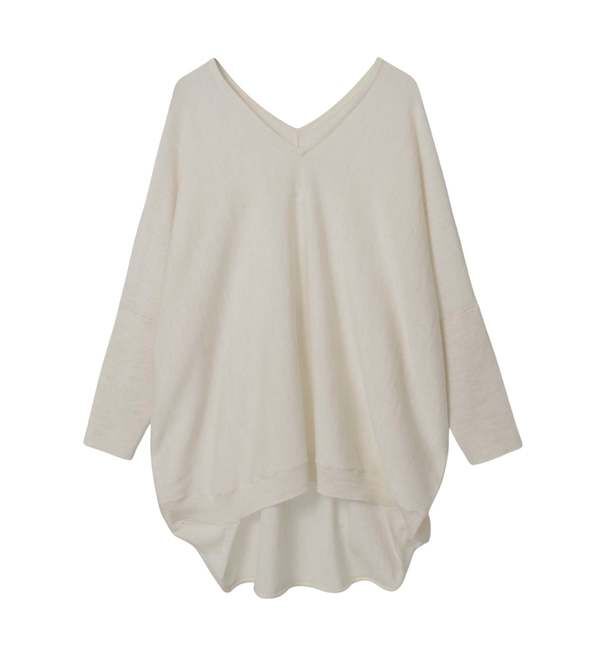 Liesse「【定番】前後V袖リブオーバーニット」|ニット・セーター|