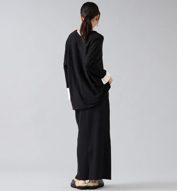 Liesse「【定番】前後V袖リブオーバーニット」|ニット・セーター|