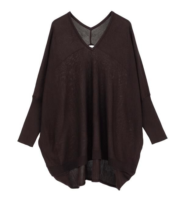 Liesse「【定番】前後V袖リブオーバーニット」|ニット・セーター|