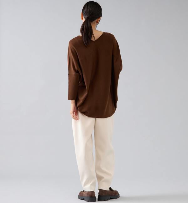 Liesse「【定番】前後V袖リブオーバーニット」|ニット・セーター|