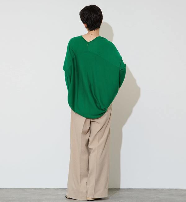 Liesse「【定番】前後V袖リブオーバーニット」|ニット・セーター|