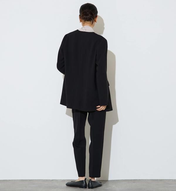 Liesse「【定番】ダブルクロスノーカラージャケット」|ノーカラージャケット|