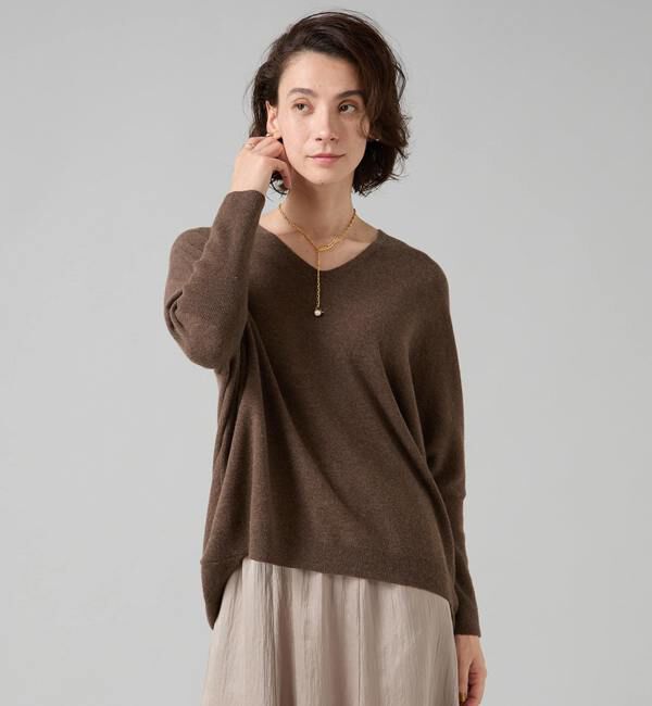 Liesse「【定番】カシミア混Vネックビッグニット」|ニット・セーター|