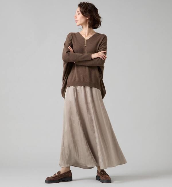 Liesse「【定番】カシミア混Vネックビッグニット」|ニット・セーター|