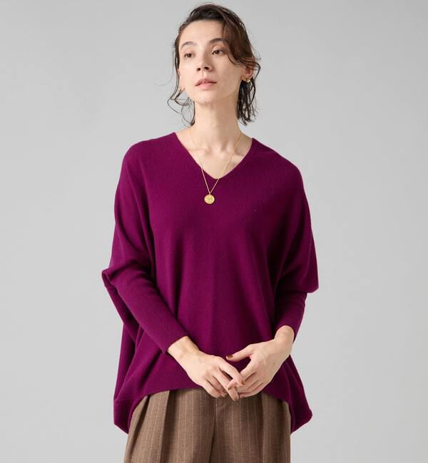 Liesse「【定番】カシミア混Vネックビッグニット」|ニット・セーター|